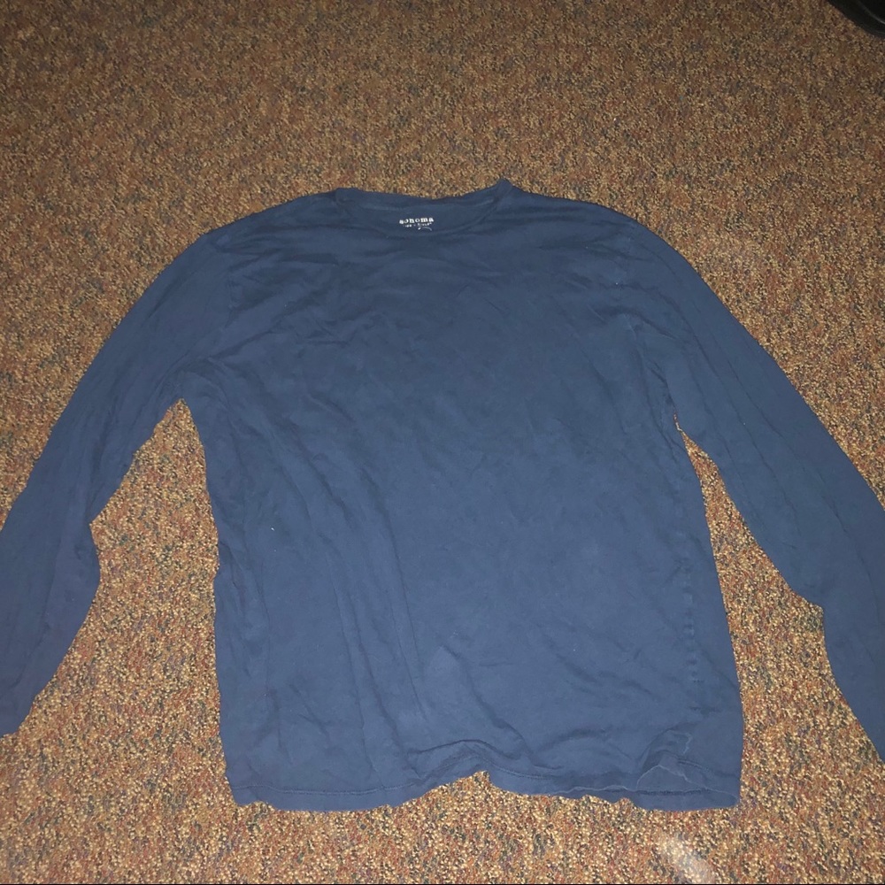 Blue long sleeve Sonoma shirt.